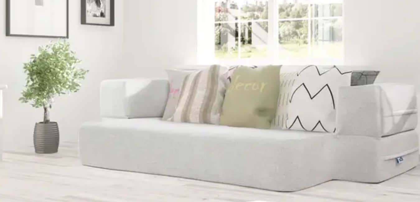 Turn old memory foam mattress into couch