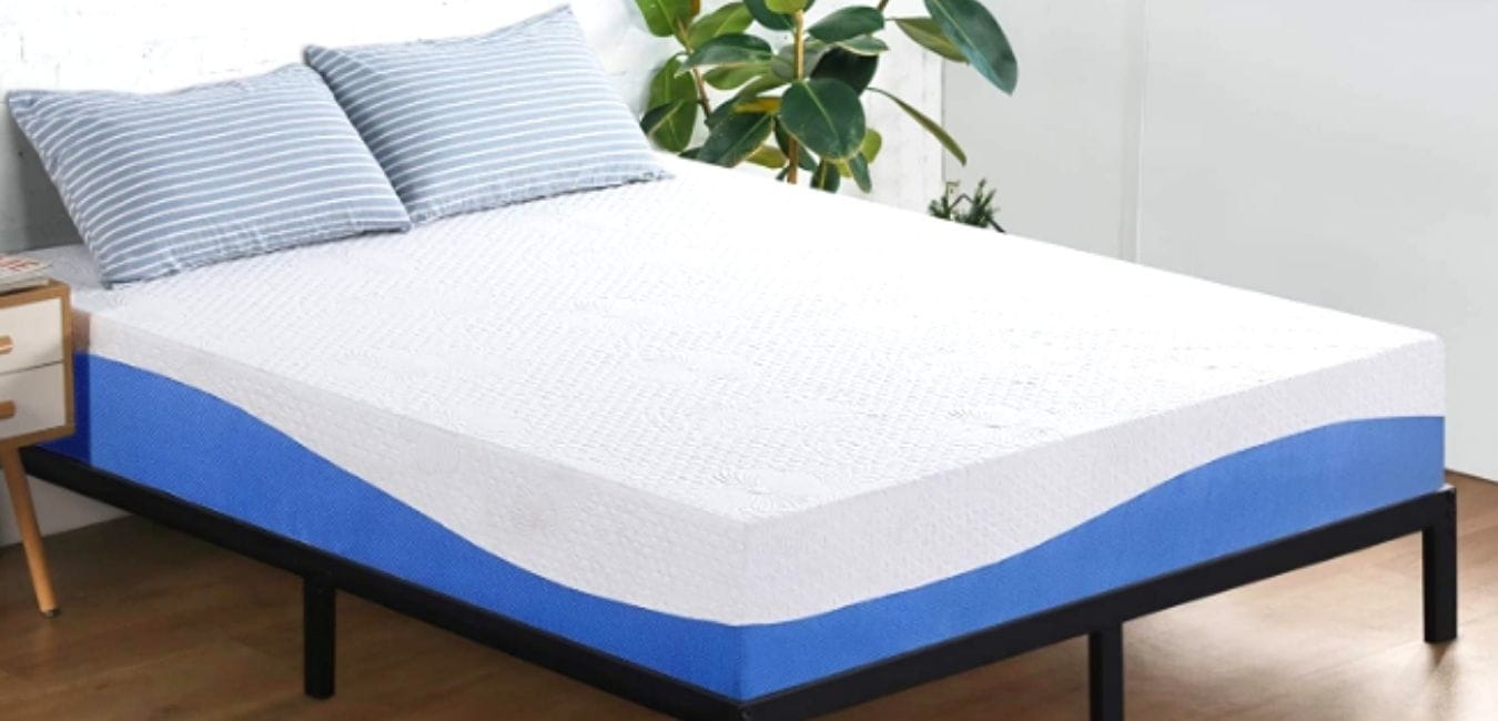 Olee Sleep Aquarius 10-Inch Memory Foam Mattress in Blue - Best Durable Option