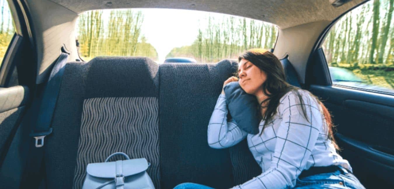 How to sleep comfortably in the backseat of a car