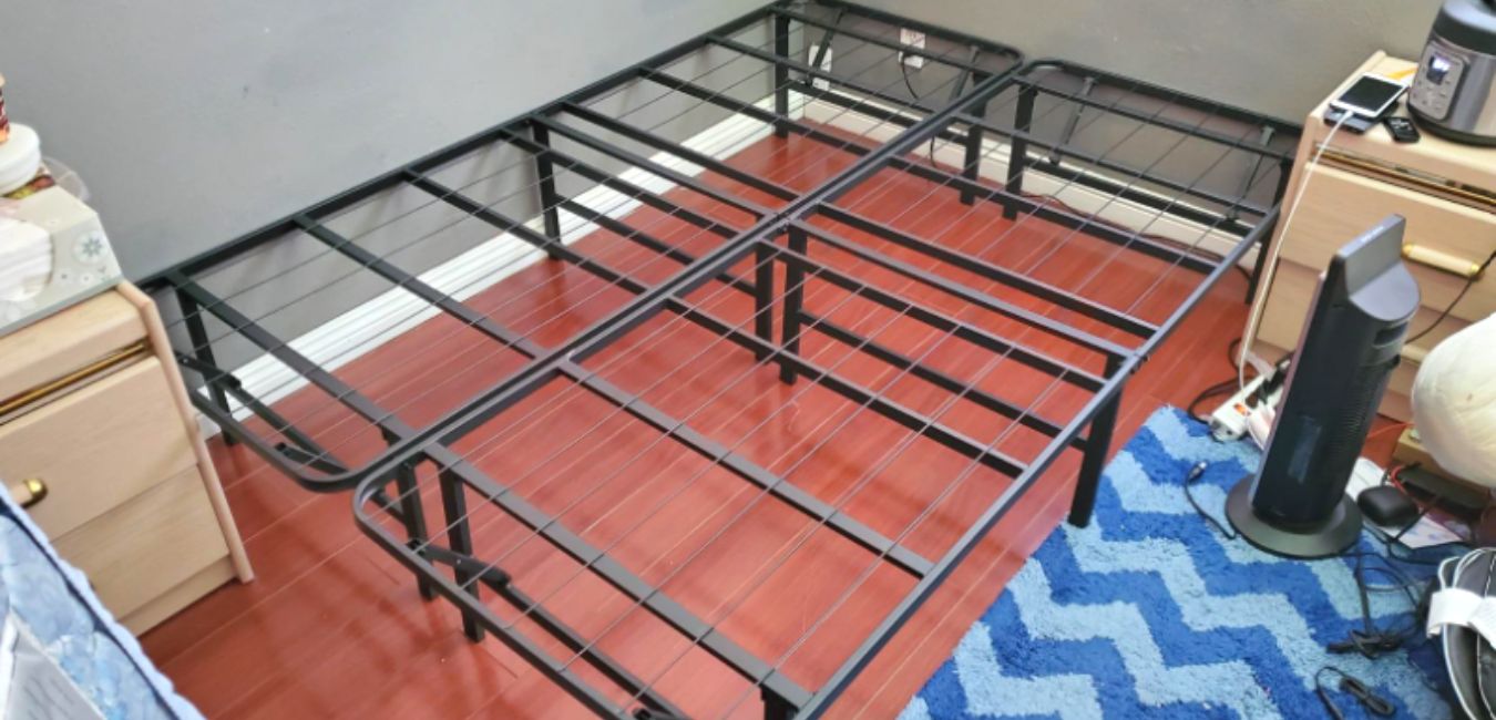 Olee Sleep 14 Inch Foldable Dura Metal Platform Bed Frame