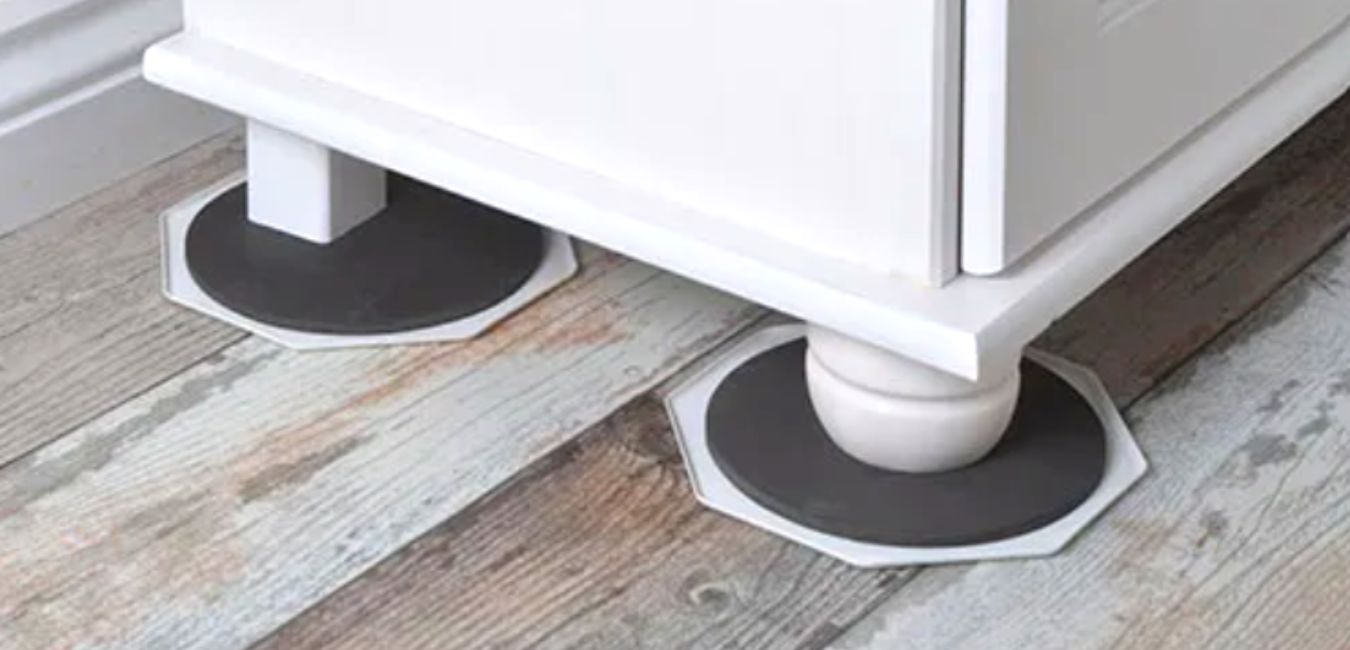 Use furniture sliders to create a tight fit.