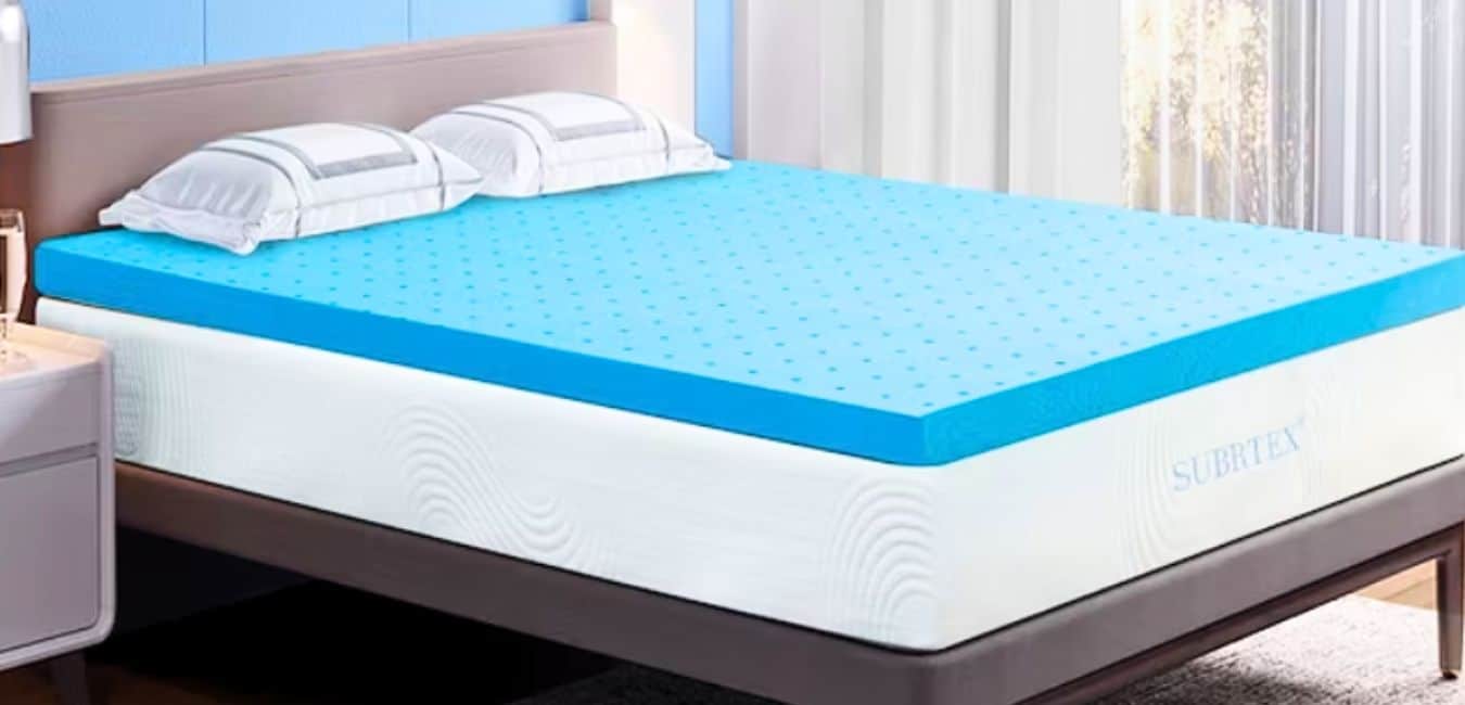 SUBRTEX 3 Inch Gel-Infused Memory Foam Bed Mattress Topper